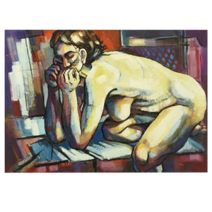 Robert J. Cronauer Expressionist Nude Painting