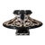 Late 20th Century Mother of Pearl and Black Lacquer Decorative Vase For Sale