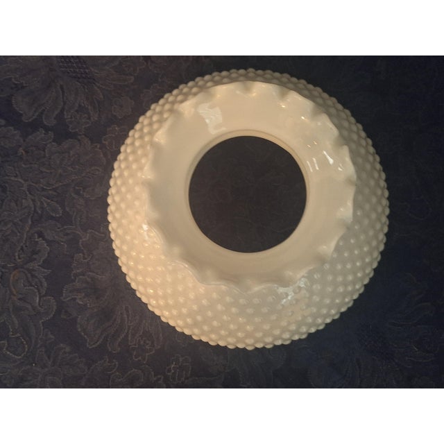 Mid 20th Century White Hobnail Milk Glass Hurricane Globe (10" Fitter) For Sale In Houston - Image 6 of 8