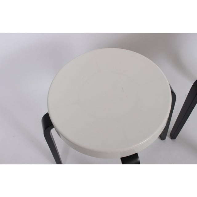 1930s Vintage Thonet Black and White Bakelite Stacking Stools - a Pair For Sale - Image 9 of 13