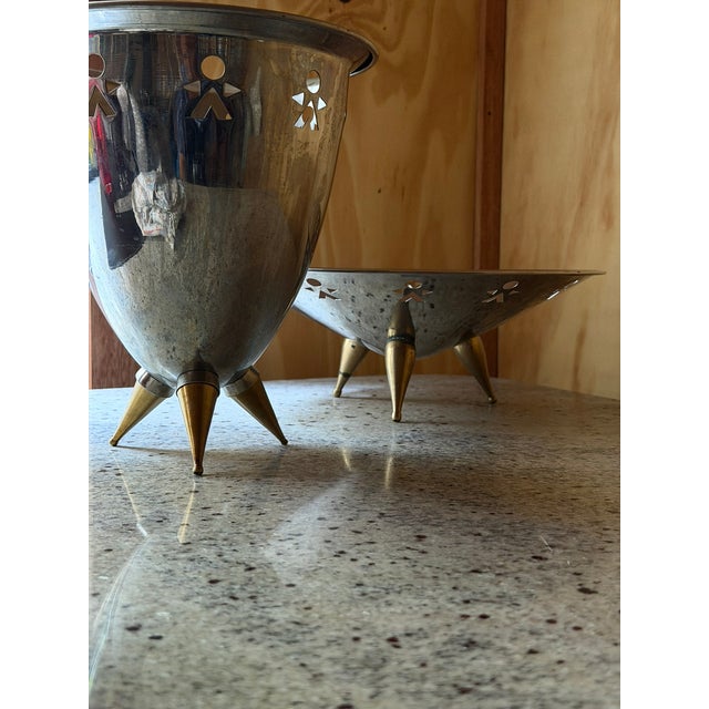 Vintage Ice Bucket & Bowl Set by Alessi Girotondo, 1989, Set of 2 For Sale - Image 17 of 17