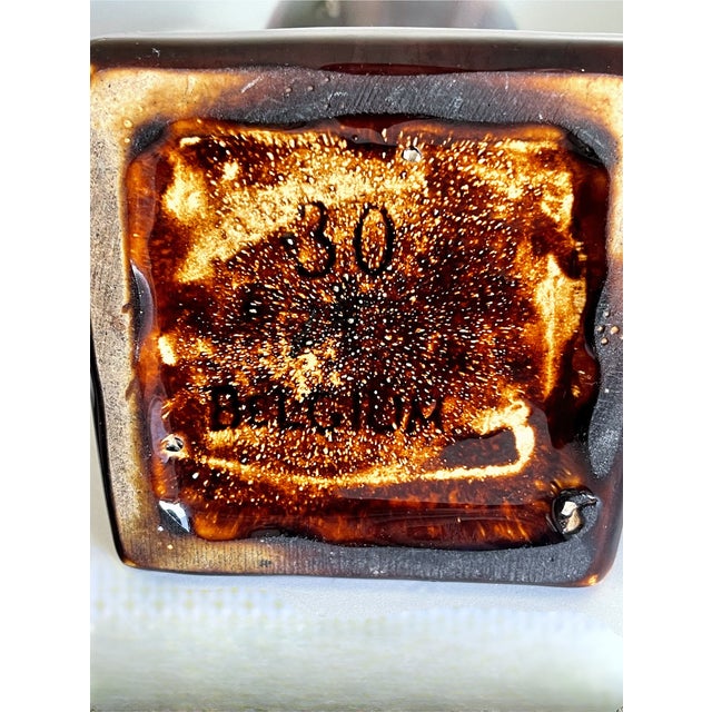 Ceramic Art Deco Flame Glazed Vases from Faïencerie de Thulin, Belgium, 1940s, Set of 2 For Sale - Image 7 of 9