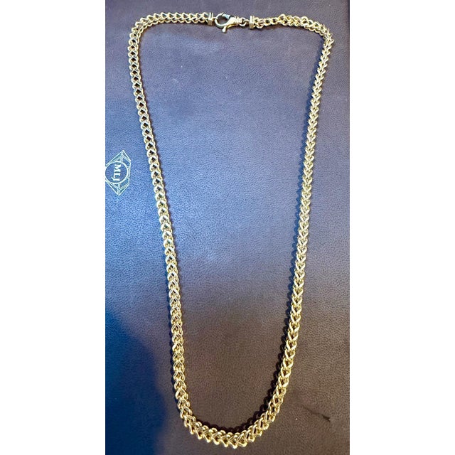 Vintage 14K Solid Yellow Gold Curb Link Chain, 25.7 Gm , 23" Long Made in Turkey For Sale In New York - Image 6 of 18