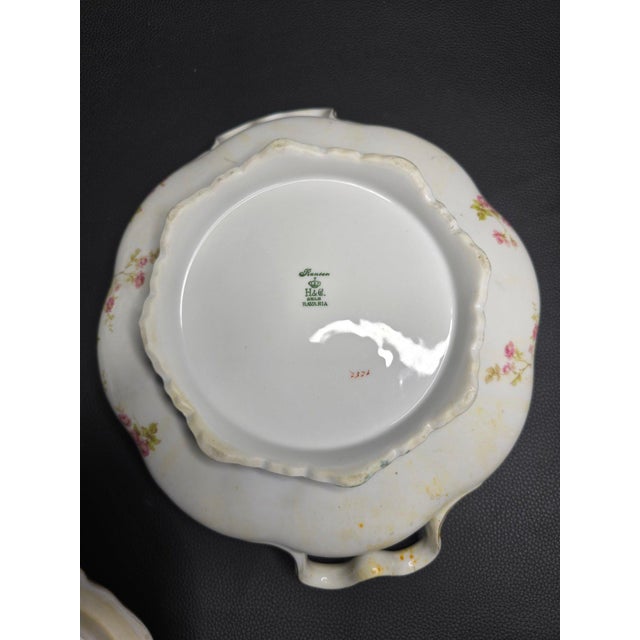 Antique Heinrich and Co. Selb, Bavaria Ranson Porcelain Covered Tureens - Set of 3 For Sale - Image 15 of 16