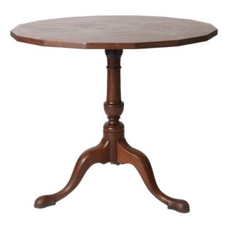 Early 20th Century Early Tilt Top Table With Shaped Top For Sale