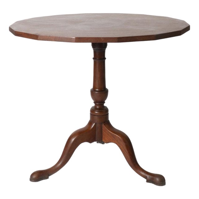 Early 20th Century Early Tilt Top Table With Shaped Top For Sale