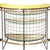 Mid-Century Modern Curved Iron and Glass Bar with Yellow Glass Top, Italy, 1950 For Sale - Image 6 of 8