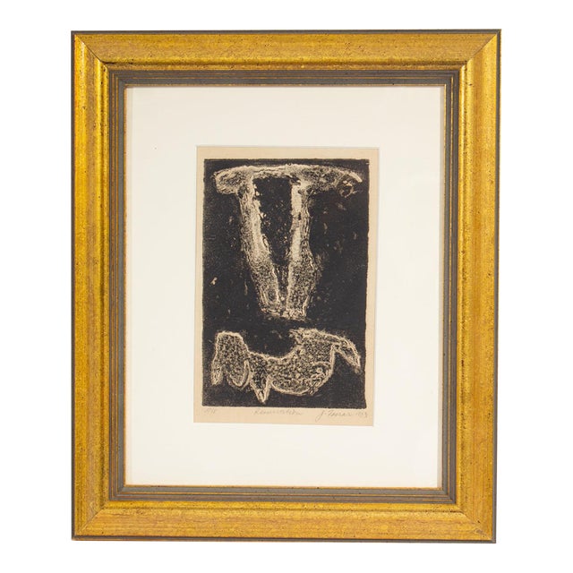 1963 “Resurrection” Artist’s Proof Relief Aquatint Print Signed by Joan Farrar For Sale