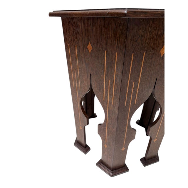 Arts and Crafts Side Table in Wenge, 1900s For Sale - Image 4 of 10