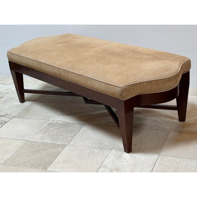 Design Plus Gallery presents a Bench by John Hutton for Donghia. The bench seat is upholstered in a zebra print of...