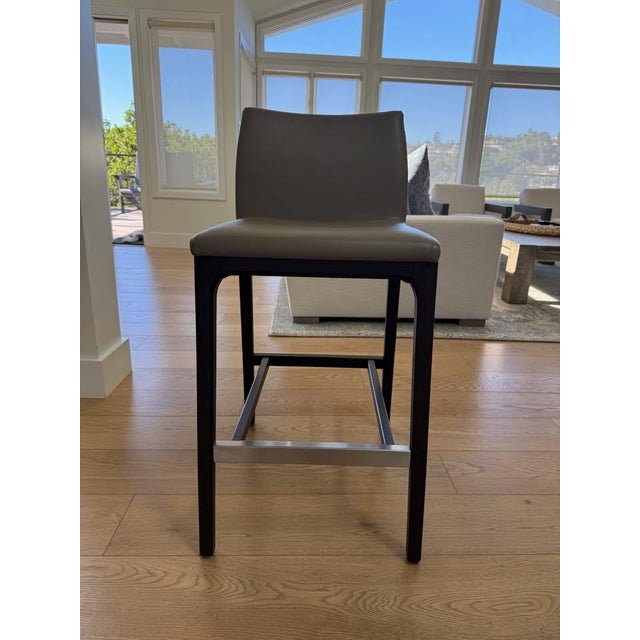 Set of 5 Cattelan Italia Arcadia Couture counter stools — premium Italian design with sculptural lines, quilted leather...