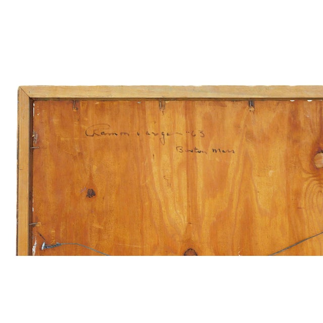 Mid-Century Modern Ramon De Vargas (Spanish, 1934-), Abstract Composition, 1963, Oil on Board For Sale - Image 3 of 3