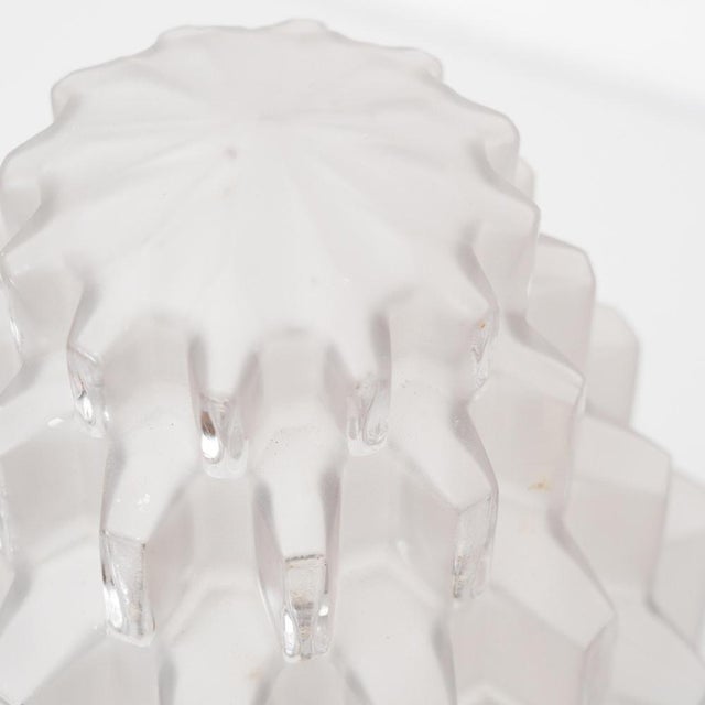 Vintage Brass and Glass Ceiling Lamp, 1940s For Sale - Image 3 of 16