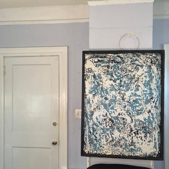 Abstract Expressionism Snow by John Frates, Mid Century Modern, Abstract Expressionist, Large For Sale - Image 3 of 5