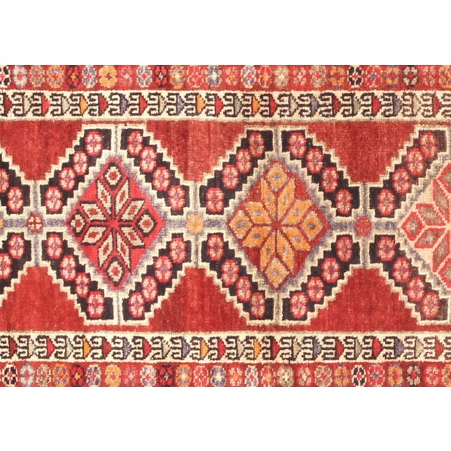 1960s Turkish Oushak Runner. Hand woven with wool on wool foundation in the Oushak region of Western Turkey. The Anatolian...
