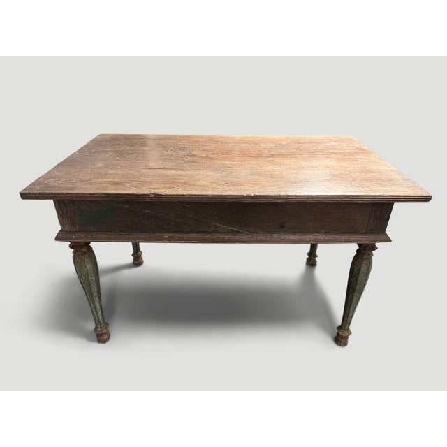 Rare Antique Teak Wood Console or Desk For Sale - Image 17 of 18
