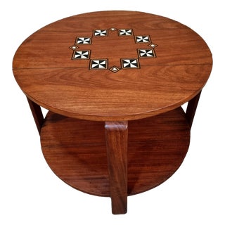 Mid-Century French Coffee Table in Hardwood, 1950s For Sale