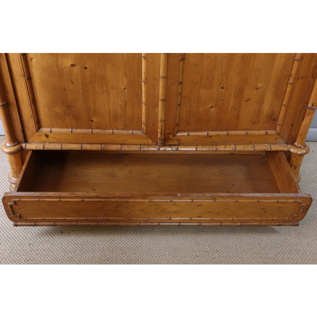 Antique Pitchpin Armoire, 1890s For Sale - Image 8 of 12