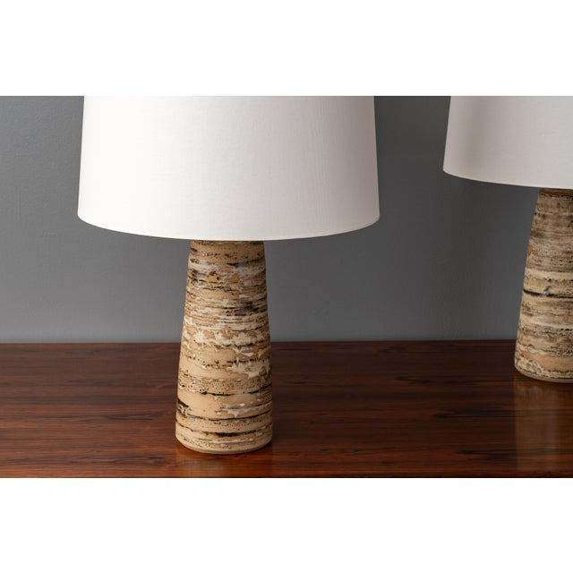 Pair of 1950s Anne Appleton Clarke Ceramic Table Lamps For Sale - Image 10 of 12