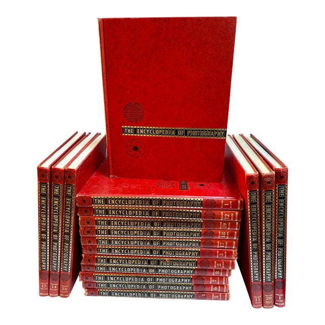 Mid Century 1963 Set of 18 the Encyclopedia of Photography For Sale