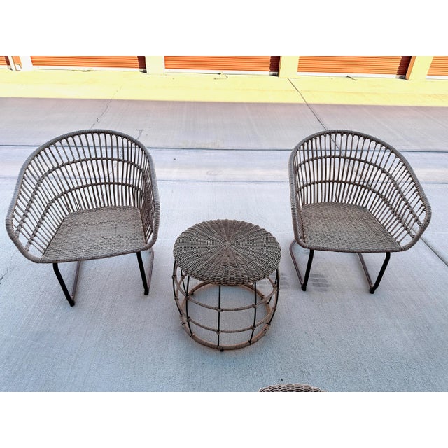 West Elm Style Set of Outdoor Side Tables Chairish