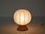 Mid-Century Scalopped Cocoon Table Lamp with Wood Base attributed to Achille Castiglioni for Flos, Italy, 1960s For Sale - Image 3 of 11