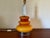 Opaline Ochre and Chrome Floor Lamp, 1970s For Sale - Image 9 of 9