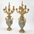 French Louis XVI Style Two-Handled Green Marble & Gilt Bronze Six-Light Candelabras For Sale - Image 3 of 15