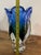 Royal Blue Royal Gallery Cobalt & Emerald Art Glass Tulip Vase, Poland 1999 For Sale - Image 8 of 11