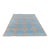 Handmade Cotton Area Rug Natural Vegetable Dyed Reversible Beige Blue Tile Pattern Rug - 8'x10' For Sale