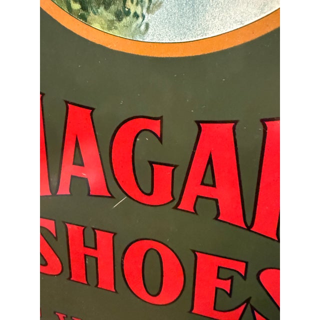 Metal Vintage Niagara Shoes Tin Advertising Sign For Sale - Image 7 of 11