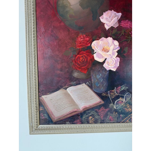 Wood 1980s Gary Hartenhoff Still Life Oil on Canvas Painting, Wood Framed For Sale - Image 7 of 12