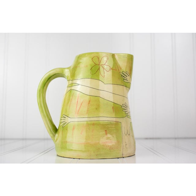 Contemporary Listed Artist Vivienne Ross Studio Art Pottery Pitcher Vase - Nude Forms For Sale - Image 3 of 16
