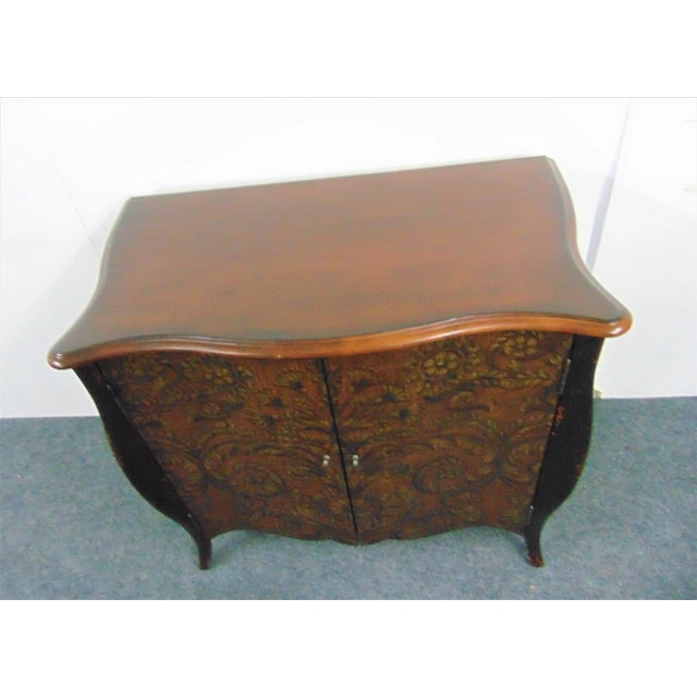 Late 20th Century Louis XV Decorated 2 Door Commode For Sale - Image 5 of 8