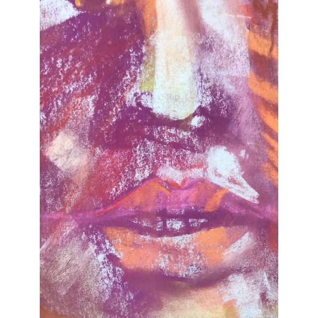 Vintage Expressionist Pastel Portrait of a Woman by Gerard Haggerty For Sale In New York - Image 6 of 8