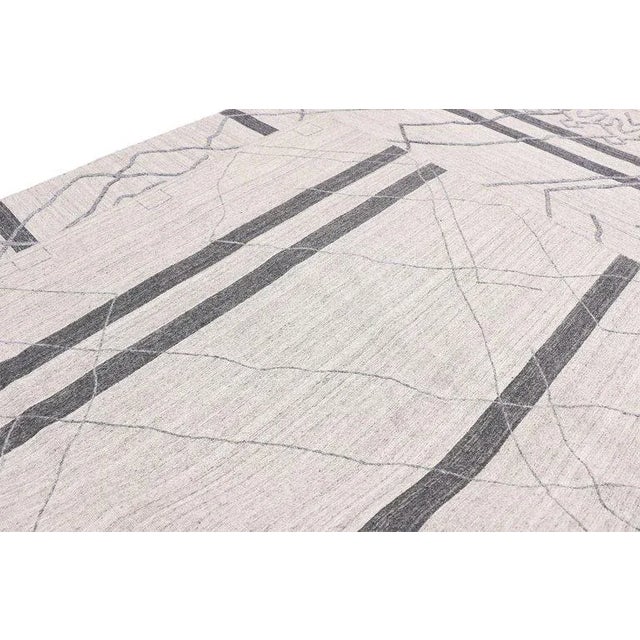 Textile Contemporary Gray Moroccan Style Area Rug - 8′ × 10′ For Sale - Image 7 of 9