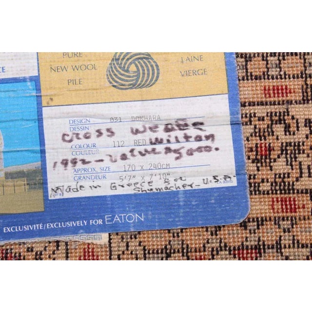 Vintage Bokhara Wool Rug Made In Greece For Sale - Image 4 of 13