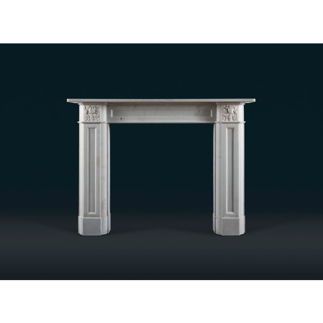 Regency Statuary Marble Fireplace Surround For Sale - Image 5 of 5