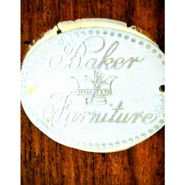 Baker Furniture Reed End Table With Caned Shelf For Sale - Image 10 of 10