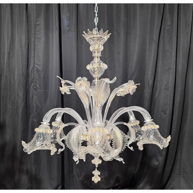Murano Glass Chandelier, 1980s For Sale - Image 9 of 9