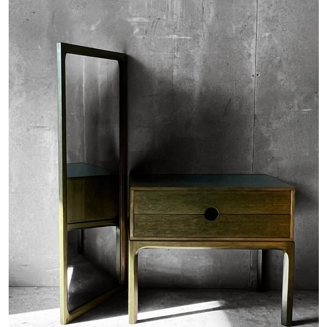 Oak Chest of Drawers with Wall Mirror by Aksel Kjersgaard for Odder Møbelfabrik, Denmark, 1960s, Set of 2 For Sale - Image 18 of 18