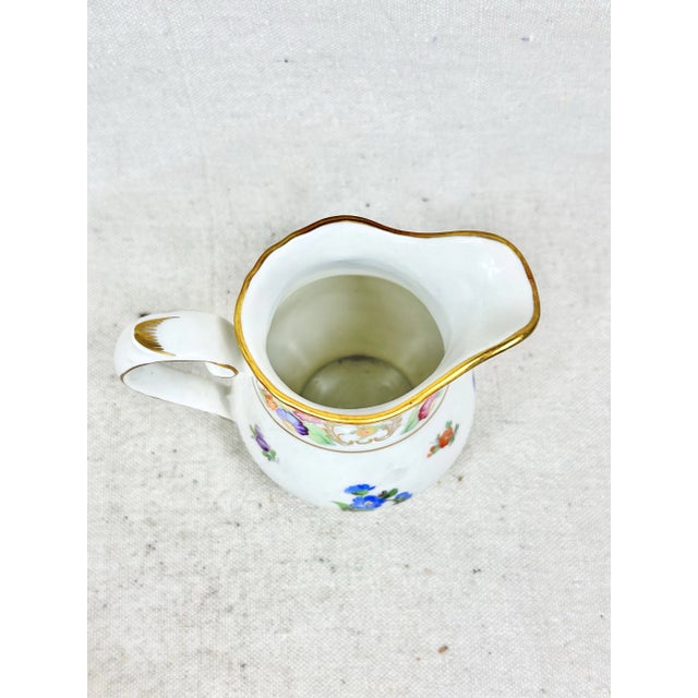 Mid 20th Century Vintage Schumann Empress Dresden Flowers Creamer For Sale - Image 5 of 8