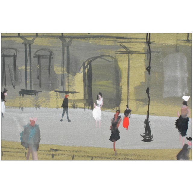 Figurative Late 20th Century For Whom the Bell Tolls Expressionist Gouache and Acrylic Painting on Art Board Charles Levier For Sale - Image 3 of 5