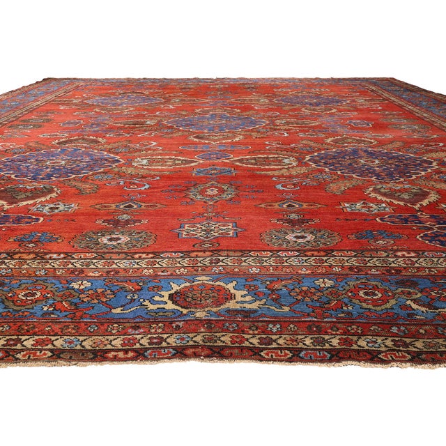Jacobean Late 19th Century Persian Sultanabad Rug, 15'06 X 18'03 For Sale - Image 3 of 11