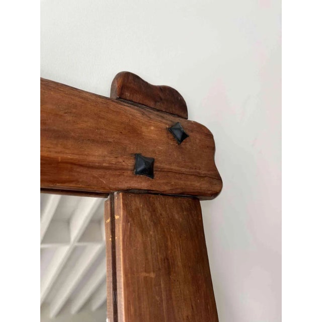 Vintage Wooden Frame Wall Mirror, 1950s For Sale - Image 6 of 9