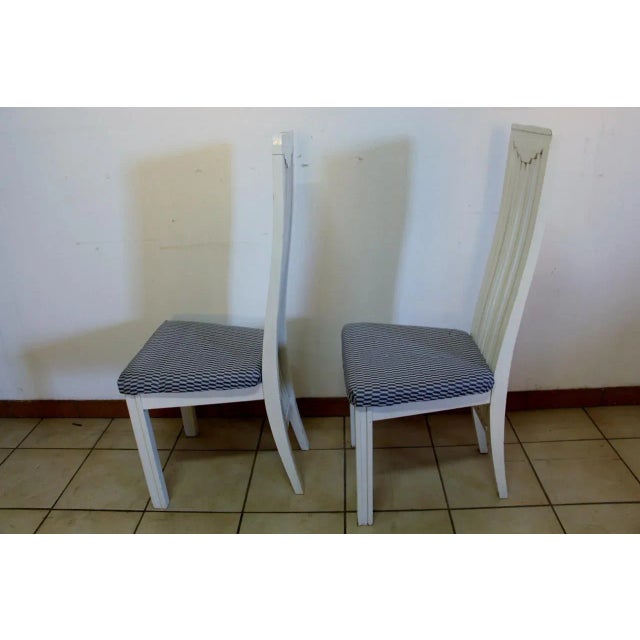 Mid-Century Modern Dining Chairs in the Style of Mackintosh, 1980s, Set of 8 For Sale - Image 3 of 8