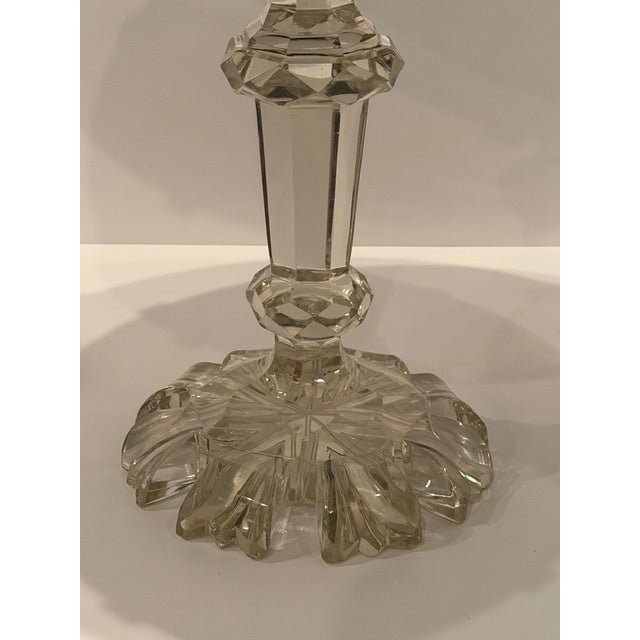 Round Cut Crystal Base Side Table For Sale In Philadelphia - Image 6 of 11