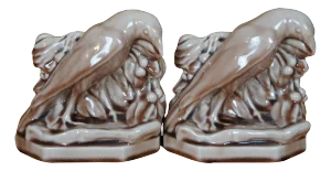 Rookwood William McDonald 1948 XLVIII Rook Bird Raven Library Bookends- a Pair