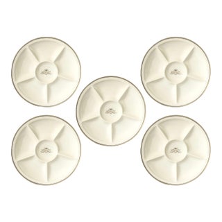 Set of Five Midcentury Astoria Hotel Divided Plates For Sale