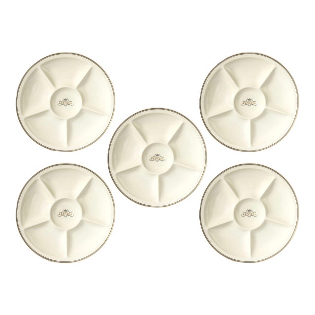 Set of Five Midcentury Astoria Hotel Divided Plates For Sale